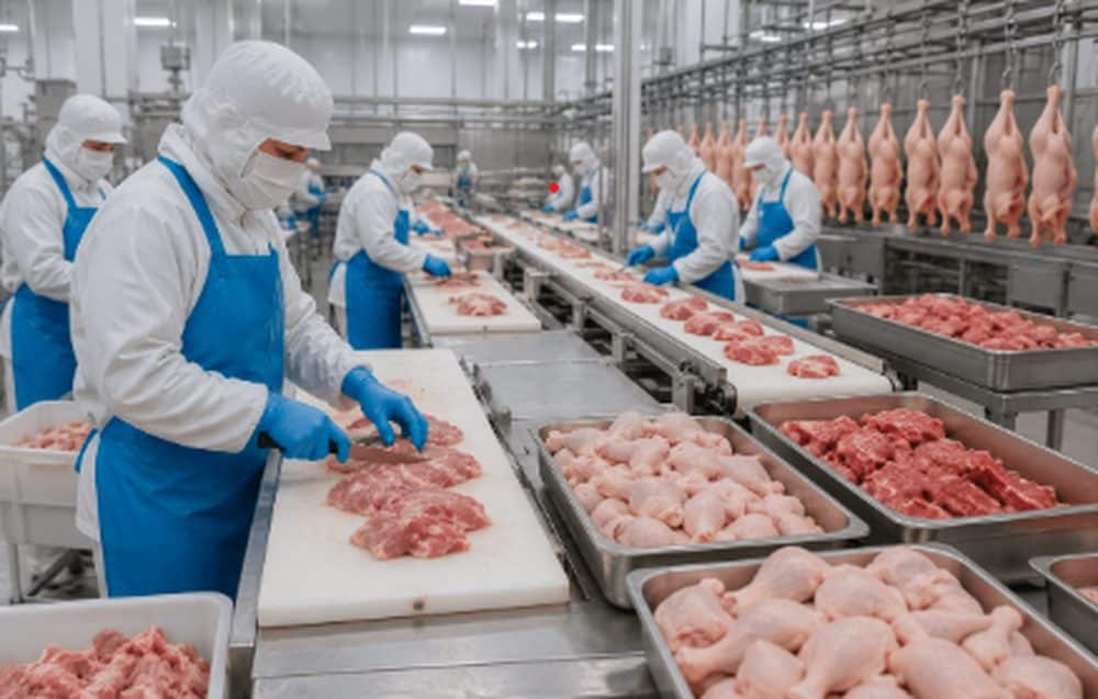 Auditores de tercera parte revisando una línea de procesamiento de alimentos para la certificación FSSC 22000 en México